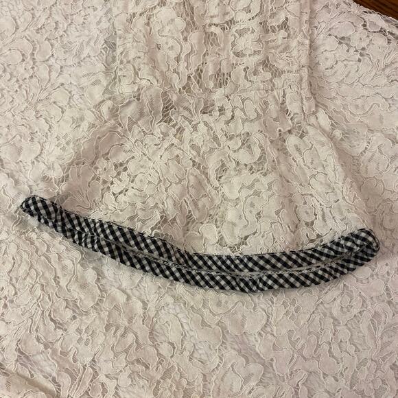 Charter Club Eyelet Checkered Plaid 3/4 Casual Blouse Top Shirt Women’s Size M - Picture 3 of 11